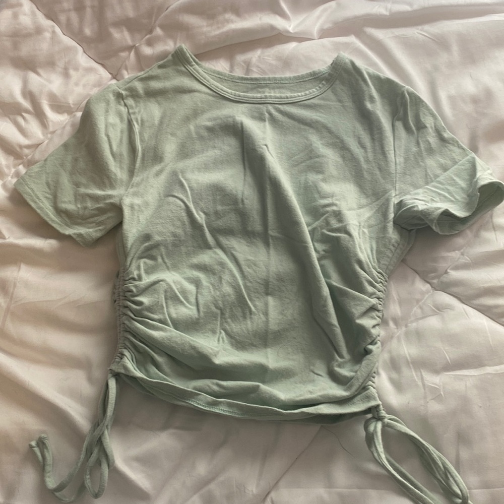 hollister mint green crop top